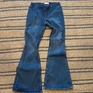 We the free boho Women's Flared Blue Jeans